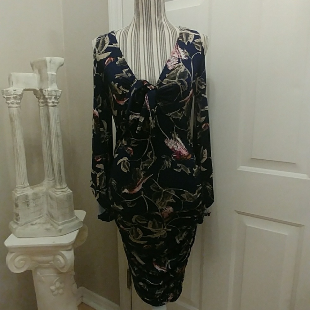Venus Cold Shouldered Floral Dress